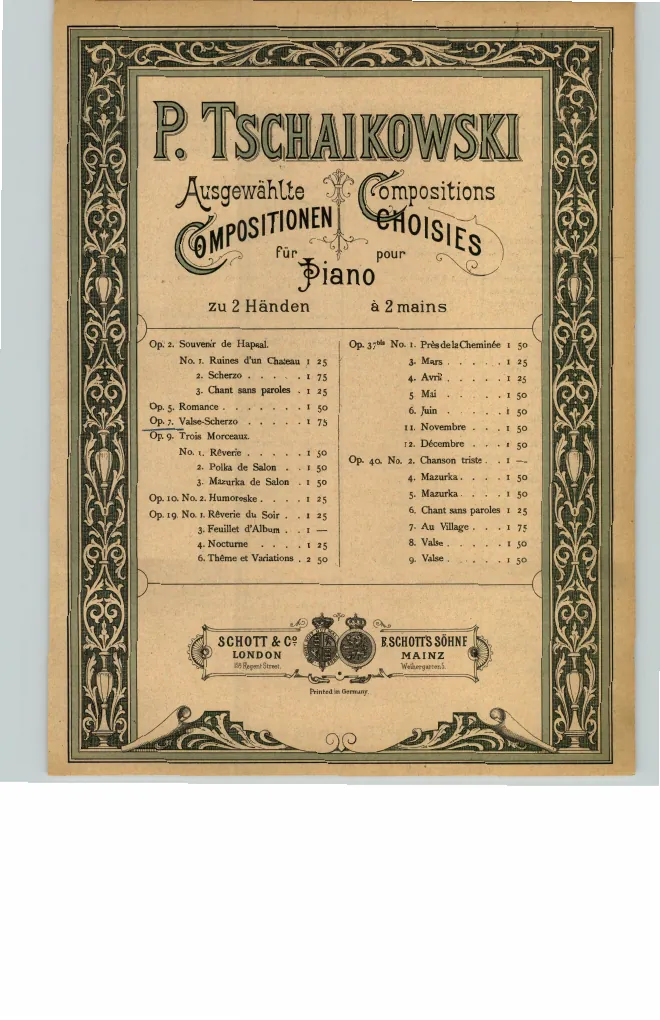 First page of Valse-scherzo