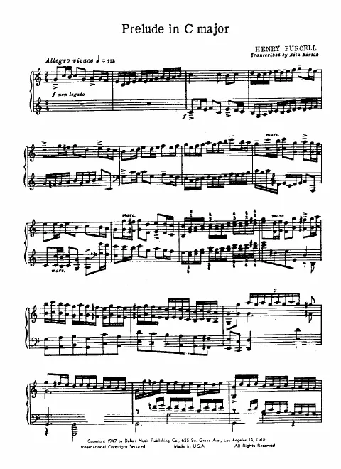 First page of Suite in C major