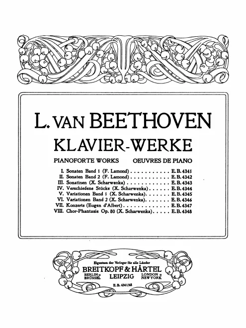 First page of Klavier-Werke