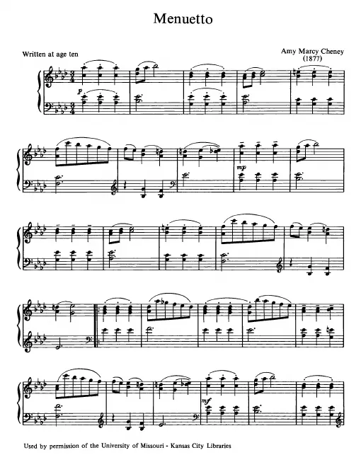 First page of Menuetto