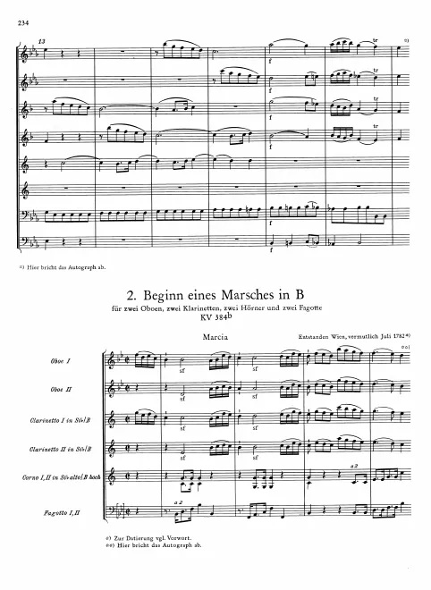 First page of March in B-flat major