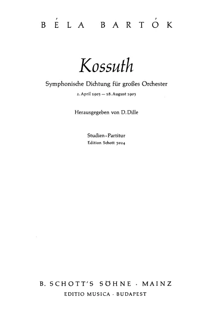 First page of Kossuth