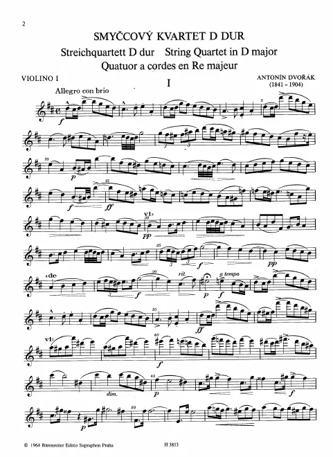First page of String Quartet No.3