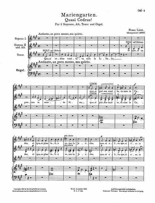 First page of Mariengarten