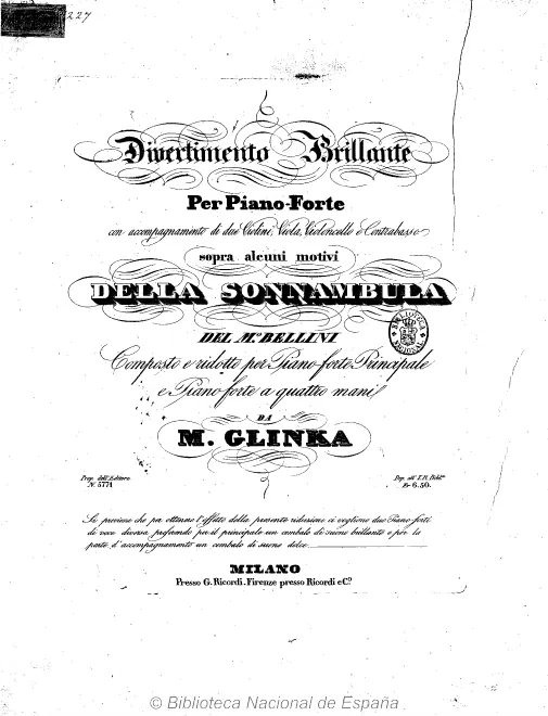 First page of Блестящий дивертисмент