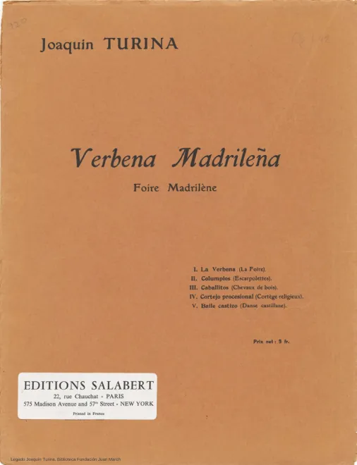 First page of Verbena madrileña