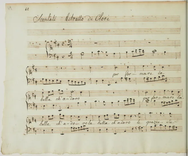 First page of Per formare la bella che adoro ; Ritratto di Clori