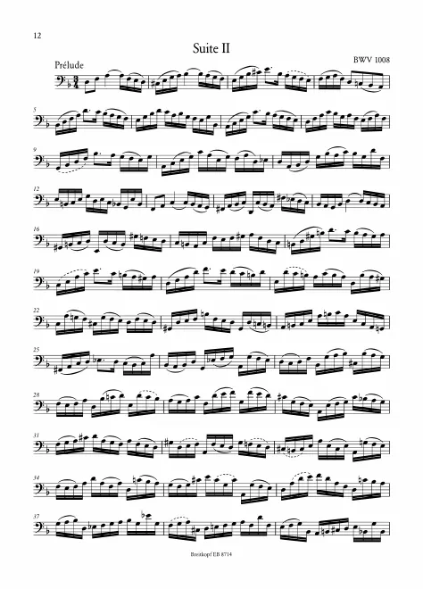 First page of Cello Suite No.2