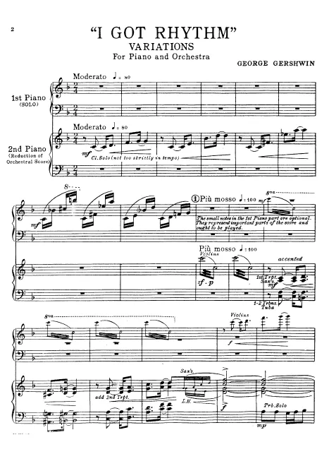 First page of Variations on 'I Got Rhythm'