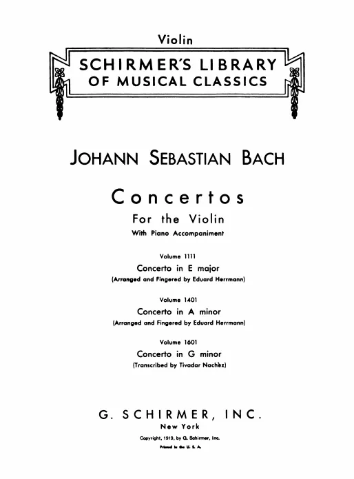 First page of Violin Concerto