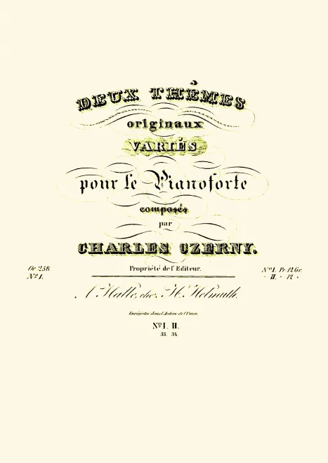 First page of 2 Thèmes originaux variés