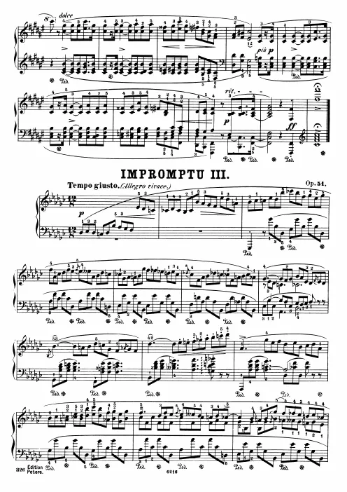First page of Impromptu No.3