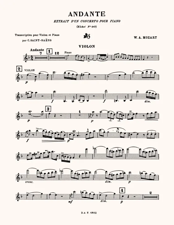 First page of Piano Concerto No.21