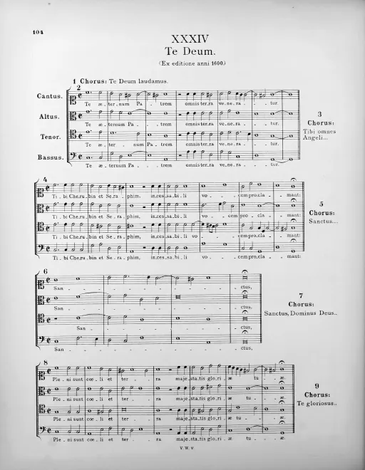 First page of Te Deum laudamus