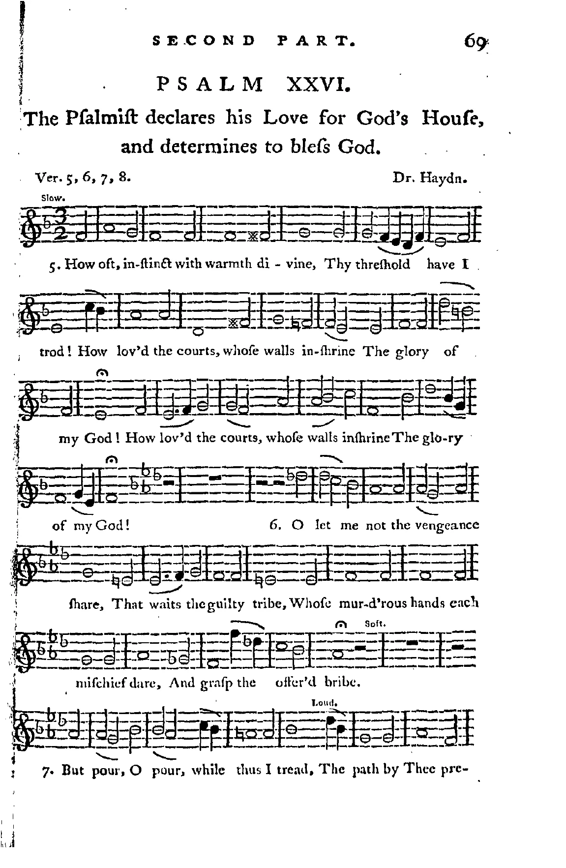 First page of 6 Psalms