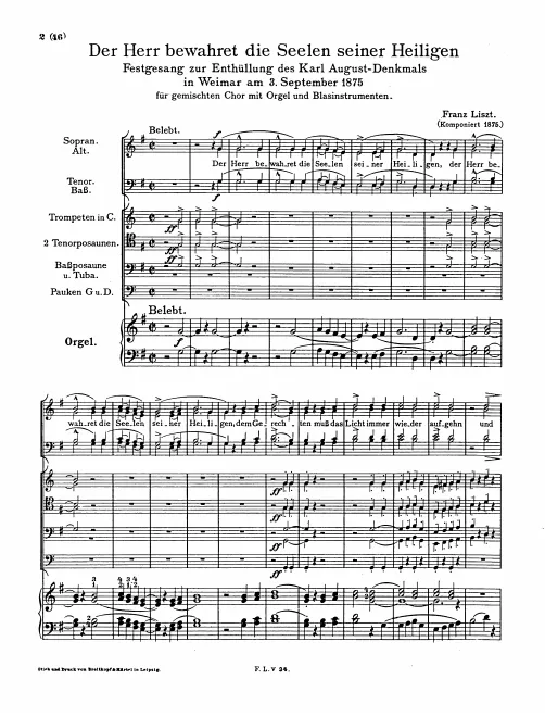 First page of Der Herr bewahret die Seelen seiner Heiligen