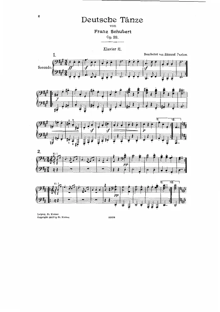 First page of 18 German Dances and Ecossaises