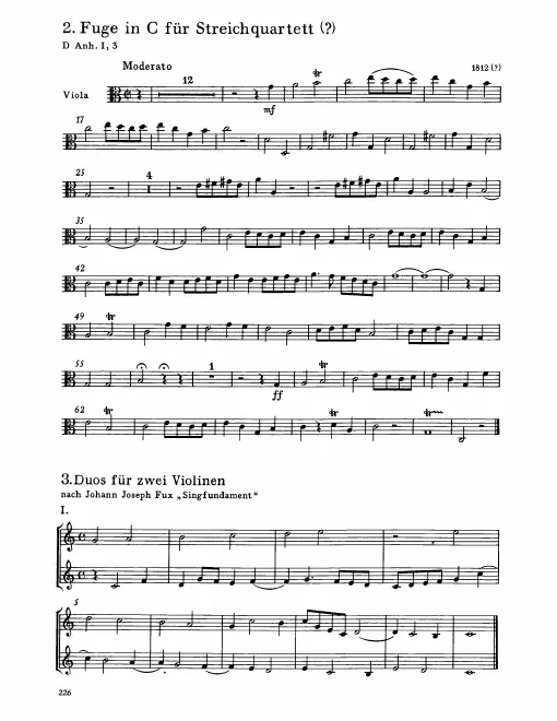 First page of Fugue in C major