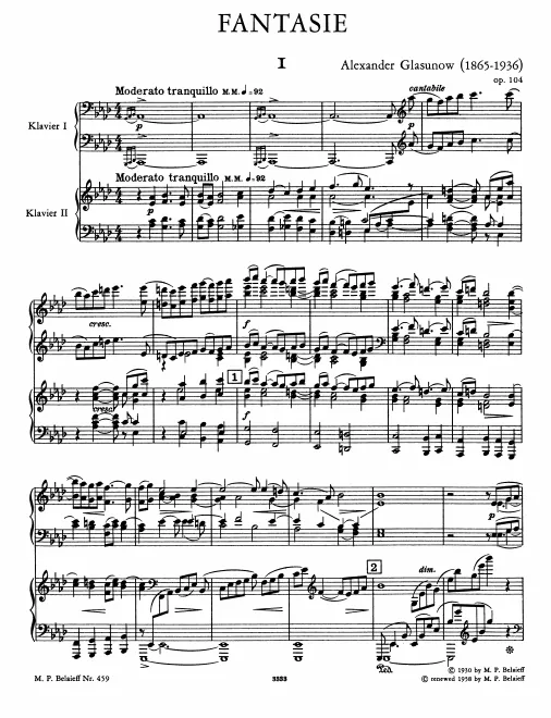First page of Fantaisie