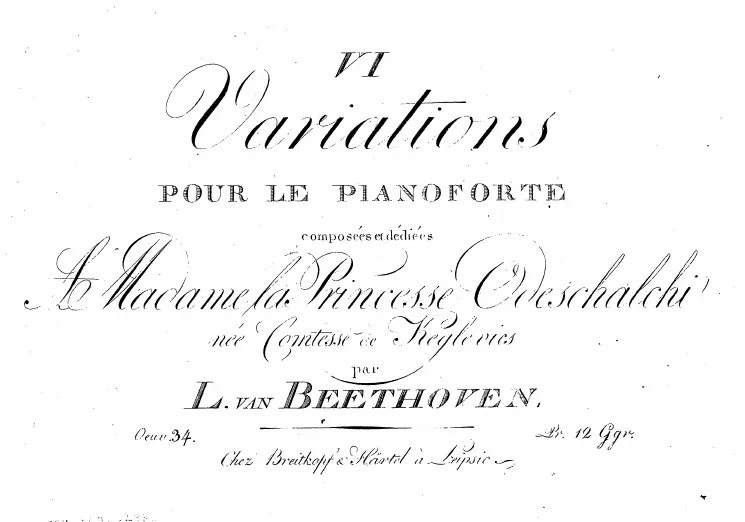 First page of 6 Variations in F major