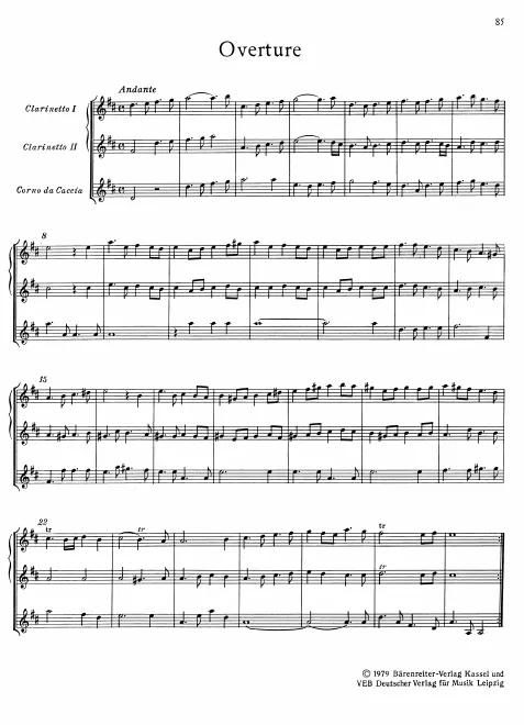 First page of Overture in D major