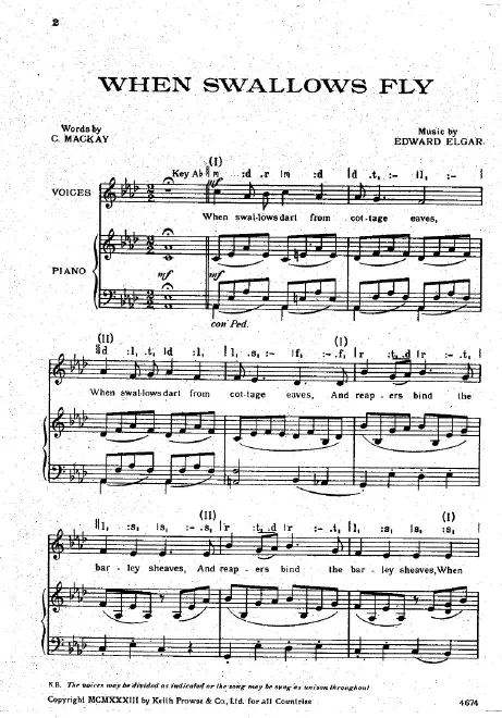 First page of When Swallows Fly