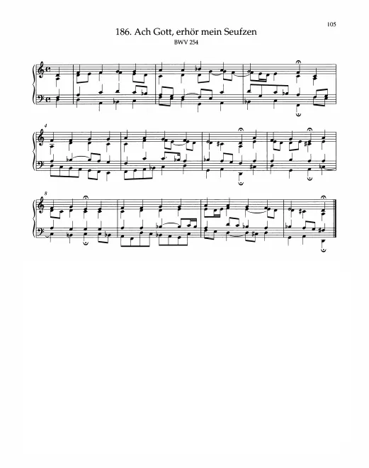 First page of Ach Gott, erhör mein Seufzen und Wehklagen