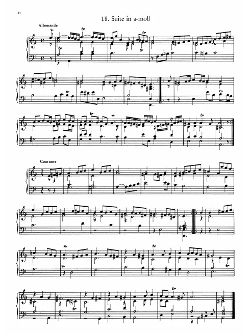 First page of Suite in A minor
