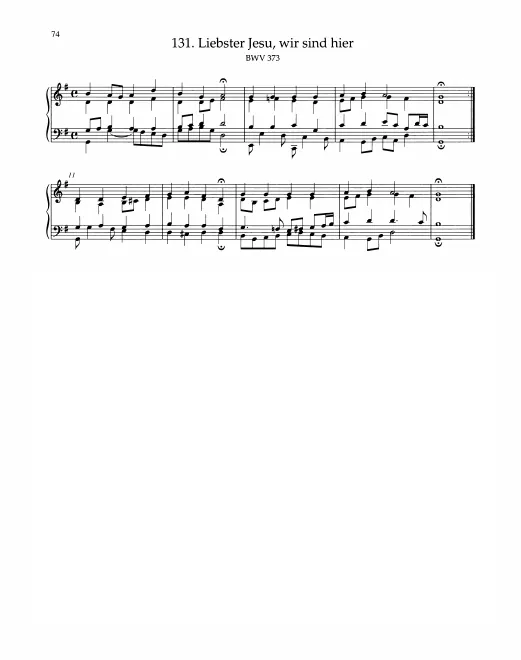 First page of Liebster Jesu, wir sind hier