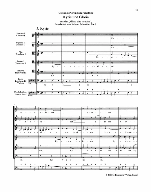 First page of Missa sine nomine