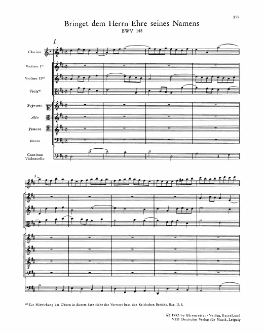 First page of Bringet dem Herrn Ehre seines Namens