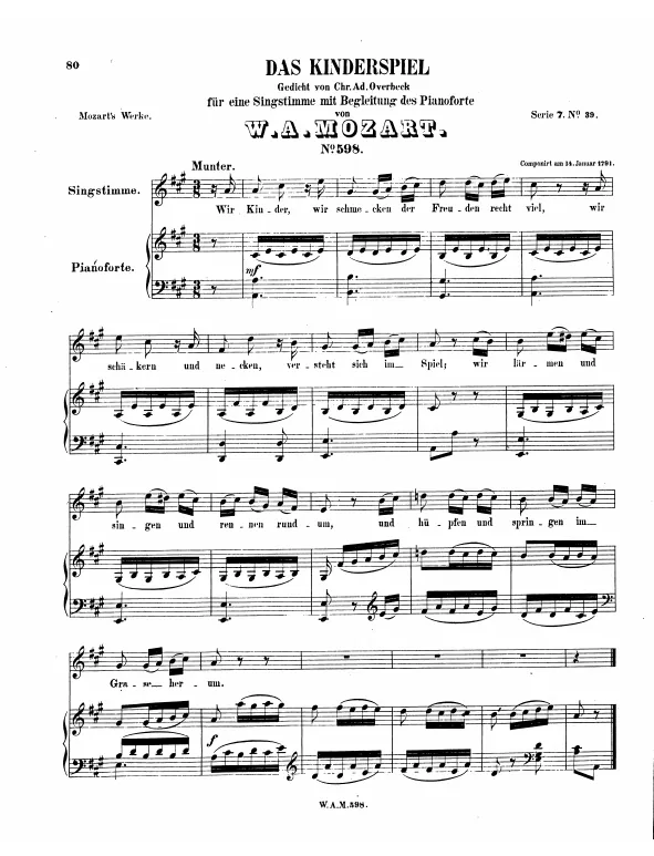 First page of Das Kinderspiel