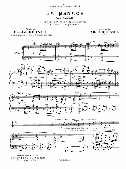 First page of La menace