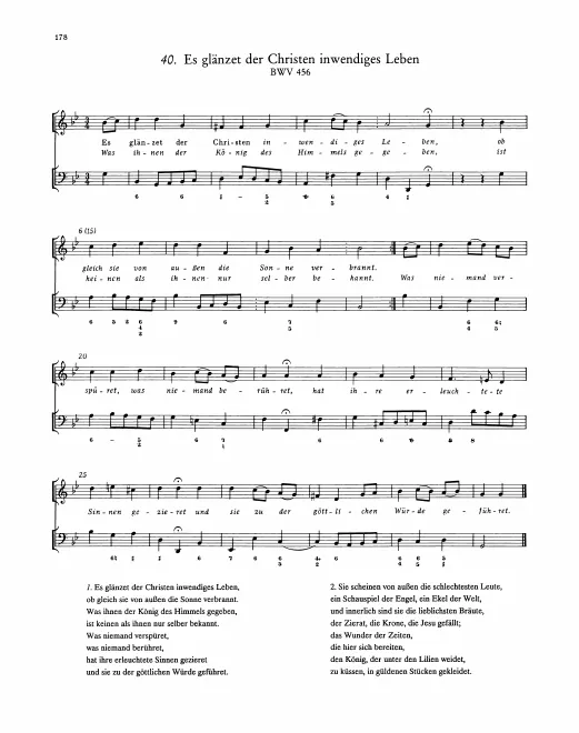 First page of Es glänzet der Christen inwendiges Leben