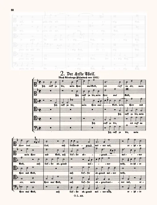 First page of Ich ruf zu dir, mein Herr und Gott