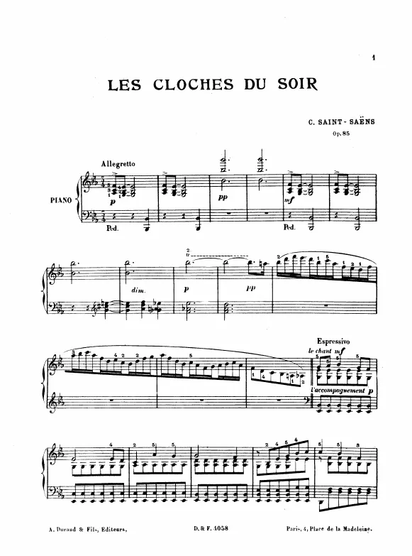 First page of Les cloches du soir