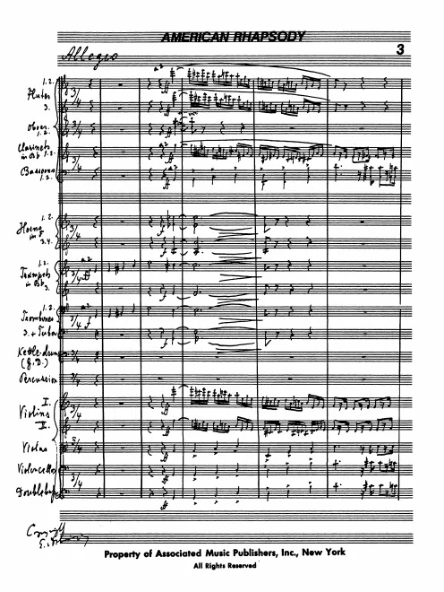 First page of American Rhapsody