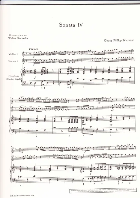 First page of Trio Sonata