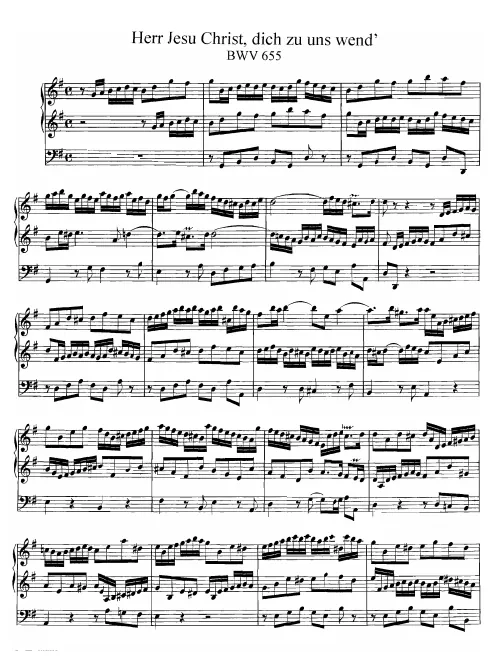 First page of Trio super 'Herr Jesu Christ dich zu uns wend'