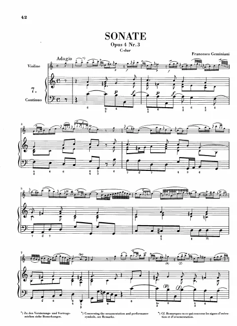 First page of Violin Sonata in C major