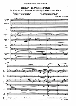 First page of Duett-Concertino