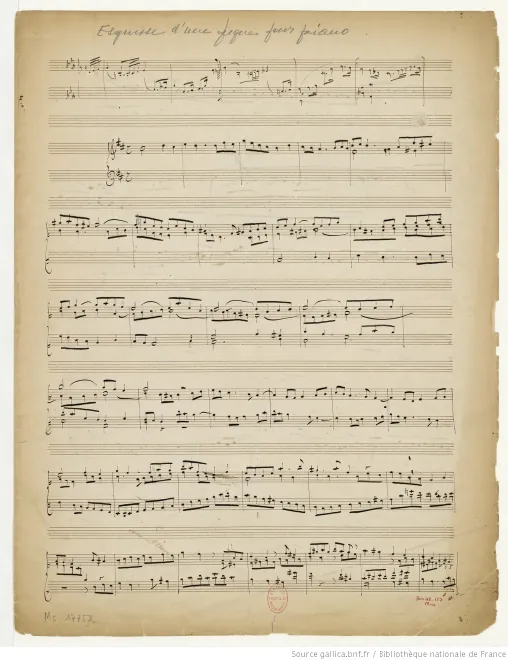 First page of Esquisse d'une fugue