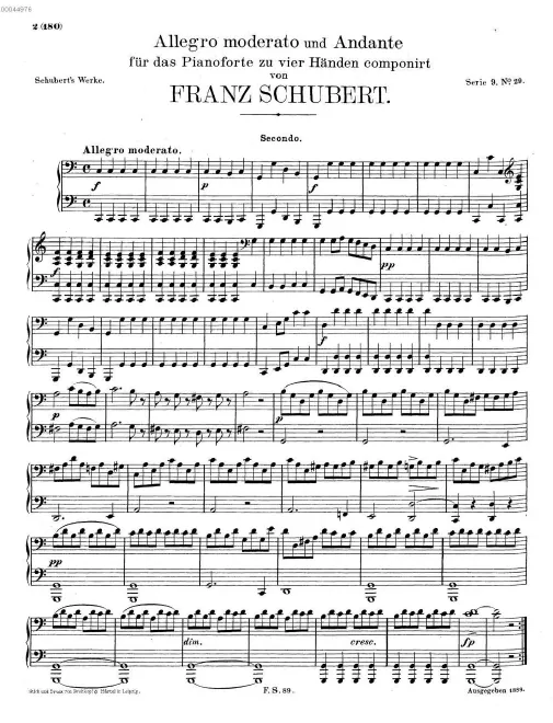 First page of Sonatine, D.968