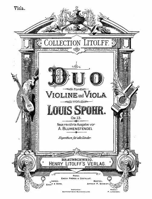 First page of Duet for Violin and Viola