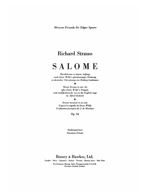 First page of Salome