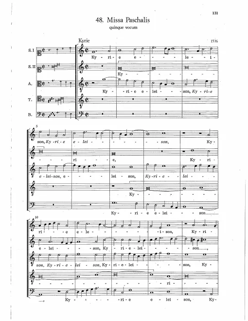 First page of Missa Paschalis