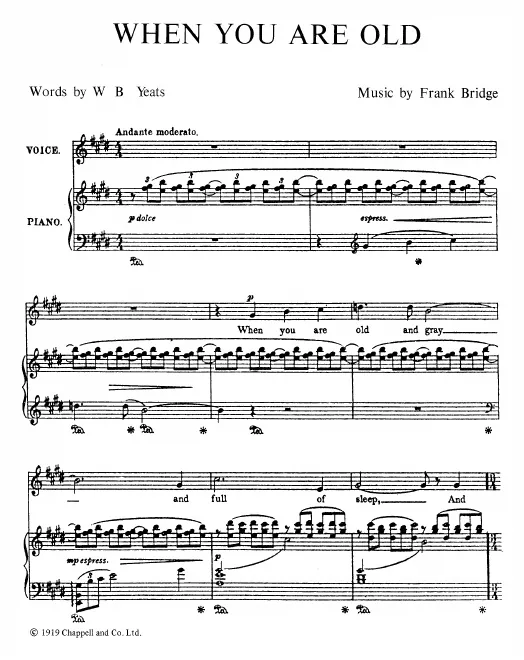 First page of When you are old