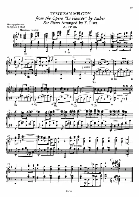 First page of Tyrolean Melody