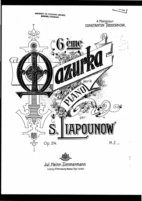 First page of Mazurka No.6