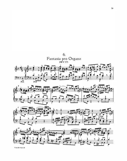 First page of Fantasia in C major